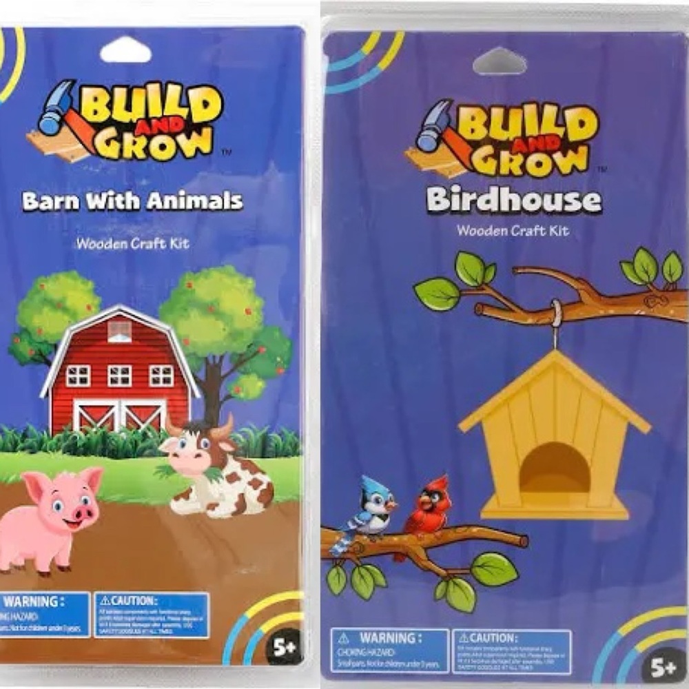 Lowe’s Build and Grow Kids Workshop Kits – Barn with Animals & Birdhouse